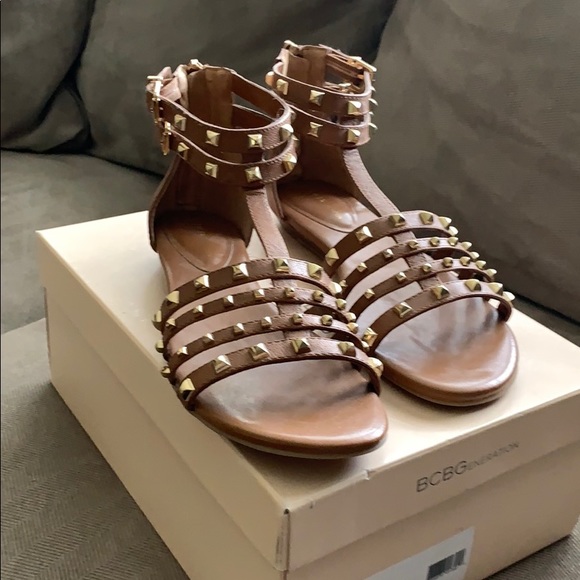 bcbg studded sandals